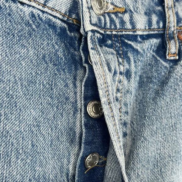 Free People Flare Jeans Size 31 New Dawn in Victoria Blue Distressed Revolve - Picture 6 of 9